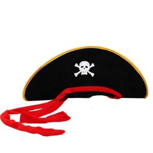 Tricorn Hats Halloween Costume Accessory for Masquerade Party Decorations Elegant Black Dress-up Theme Party Pirate
