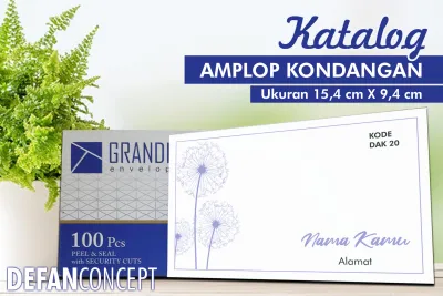 AMPLOP GRANDIA CUSTOM NAMA DAN ALAMAT ELEGAN & CANTIK DAK 19 - DAK 24