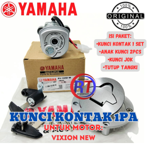 KUNCI KONTAK SET KOMPLIT+JOK KODE 1PA YAMAHA ORIGINAL UNTUK MOTOR VIXION NEW DLL KUALITAS ASLI YGP .