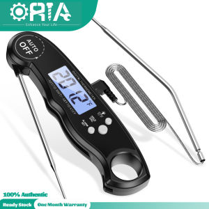 ORIA Digital Meat Thermometer Food Thermometer for Cooking Grilling BBQ Instant Read Cooking Thermometer with 2 Long Probe for Grill Oven Baking