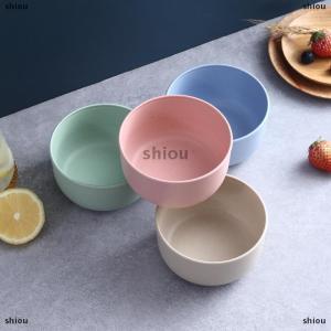 [COD] shiou ชามฟางข้าวสาลีสีแบบนอร์ดิกชามพลาสติกสำหรับใช้ในครัวเรือนทนทานต่อการแตกเป็นวงกลม