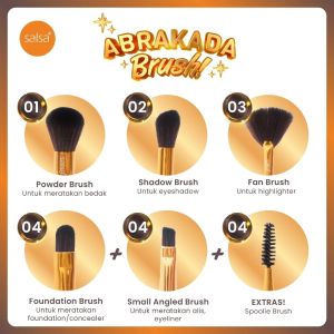 SALSA Abrakada Brush - Kuas Make Up Set Brush Pemula Alat Rias Lembut