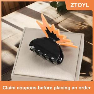【ZTOYL】 ที่หนีบผมรูปผีเสื้อแบบประกบทำจากอะคริลิคเกาหลีสำหรับเด็กผู้หญิงที่หนีบผมสีคมชัดหรูหราเครื่องประดับผมผู้หญิง