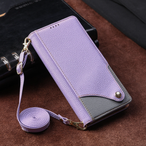 Wallet Flip Splicing PU Leather Phone Case For Samsung Galaxy S24 S23 S25 Plus Ultra FE edge Card Holder Stand Wrist Strap Cover