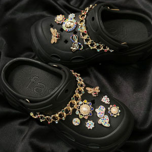 16Pcs Crocs Jibbitz Charms Cute Colorful Diamond-encrusted Bee Shoe Buckle Detachable Shoe Chain Decoration for Crocs
