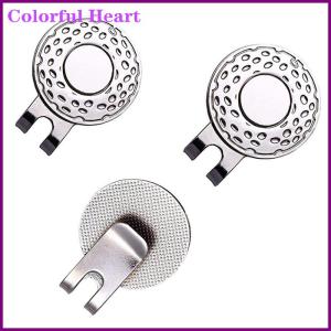 Colorful Heart อุปกรณ์ทำเครื่องหมายลูกกอล์ฟพร้อมที่หนีบหมวกกอล์ฟแม่เหล็กสำหรับกลางแจ้ง