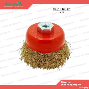 Sikat Mangkok Kepang Cup Brush 3" x M10 4" x M10 Kuning