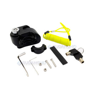Gembok Alarm Anti Maling Cakram Kunci Alarm Motor Paket Bracket Kabel