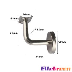 Ellebreen 1Pc Stainless Steel Handrail Bracket Glass Balustrade Stair Wall Glass Support