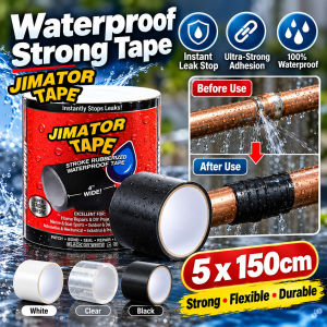 Heavy Duty Waterproof Repair Tape Strong Adhesive Leak Seal Tape Roof Pipe Wall Gutter Repair Black White DIY Supplies