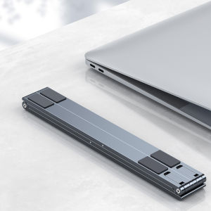 OATSBASF Aluminum Foldable Laptop Stand Cooling Pad Adjustable Height Angle Tablet Holder Bracket Double layer laptop stand For Macbook