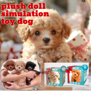 Puppy plush robot doll plush doll simulation toy dog ​​pet simulation Teddy dog ​​walking tail wagging robot puppy short hair
