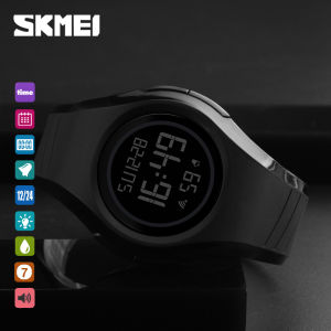 SKMEI 1269 Women Student Watch Outdoor Sport Wristwatch Alarm Split Time Stopwatch Hourly Chime 50m Waterproof EL Backlight Week Digital Calendar