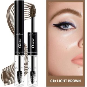 PLLEWY Waterproof Dual Head Eyebrow Dye Long Lasting Sweat Proof Double-Ended Brow Cream Natural Natural Strokes 2-in-1 Brow Gel