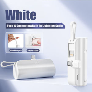 【COD/Original】Mini Powerbank 10000mAh Portable Power Bank 22.5W Fast Charging 2 in 1 Android Type-C Small Built-in Cable