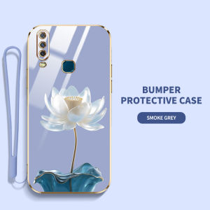 VRQR Phone Case for Samsung Galaxy A31 A51 A71 4G M51 M31 Prime M30S Painted Oil Painting Style Flowers Flat Electroplated Soft Shell With free lanyard