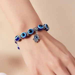 Charm Evil Eye Bead Blue Bracelet Protection Good Luck Bracelet Elastic Pendant Hand Bracelet