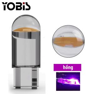 Bóng LED T10 đèn xi nhan đèn demi biển số đồng hồ LED COB công suất cao siêu sáng (kính trong suốt)