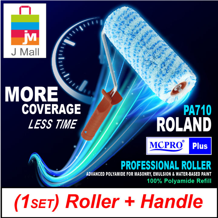 [1SET ROLLER + HANDLE] MCPRO 7 inch Premium & Professional Paint Roller