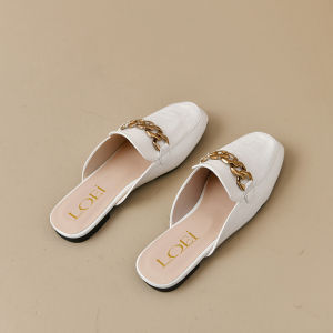 LOEI Jennie Mules Wanita Terbaru Fashion Flatshoes Kekinian 0291