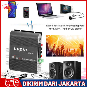 [COD+Ready Stock]Asli LVPIN Mini HiFi Stereo Amplifier Treble Bass Booster 12V 20W - Lvpin 838 Saluran Radio Mobil MP3 yang Dapat Disesuaikan Rumah Tangga Super Bass