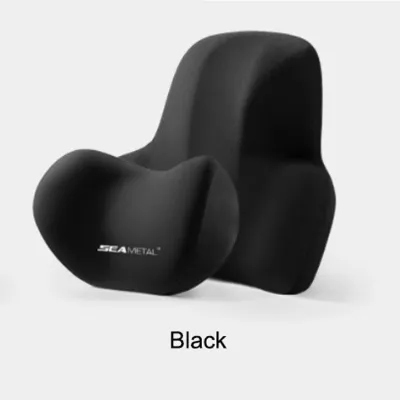 SEAMETAL 3D Memory Foam Car Pillow Seat Headrest Neck Waist Pillow Car Travel Neck Lumbar Support Cushions