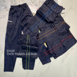 Quần dài nam bé trai thun mỏng vừa 2 sọc 38kg -70kg vải thun cào ít giãn - QDN2soc