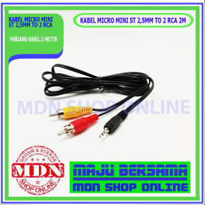 Kabel Micro Mini ST 25mm to 2 Rca 2meter