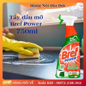 Chai Xịt Tẩy Dầu Mỡ Nhà Bếp Bref Power Dung Tích 750ml Dùng Được Cho Máy Hút Mùi Lò Nướng