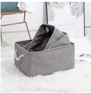 Laundry Linen Foldable Storage Basket Clothes Toy Storage Organizer Household Container Storage Box