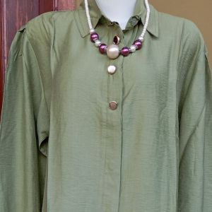 ONE SET POLO LINEN PREMIUM WANITA | Free Hijab