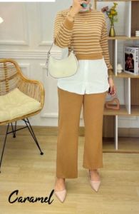 setelan wanita muslim kaos knit rajut import salur terbaru terlaris termurah cod