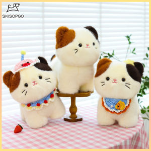 SKISOPGO Cute Cat Plush Toy DIY Soft Stuffed Animal Doll Plushie Baby Birthday Gift Anak Patung Bantal Peluk