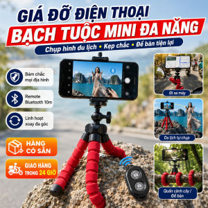 🔥【Phụ kiện chụp ảnh】 Giá đỡ điện thoại Kẹp điện thoại bạch tuộc mini đa năng Giá đỡ để bàn nhỏ gọn chụp hình du lịch
