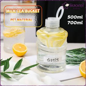 Suomi Mini Water Bucket Tumbler Creative Mineral Water Bottle 700ml 500ml