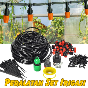 BERGARANSI TaffHOME Alat Penyiram Tanaman Otomatis Set Irigasi Air Taman Garden Watering Kit LL-37