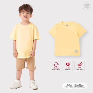 Áo bé trai cộc tay size đại mặc mùa hè BIGFOX - MISS MEOW vải cotton mềm mịn mặc mùa hè cỡ trẻ em 345678 tuổi QATE 11