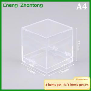 Cneng 1Pc Storage Boxes Lids Display Clear Container Specimen Mini Square Cube Acrylic Case Rough Mineral Standard