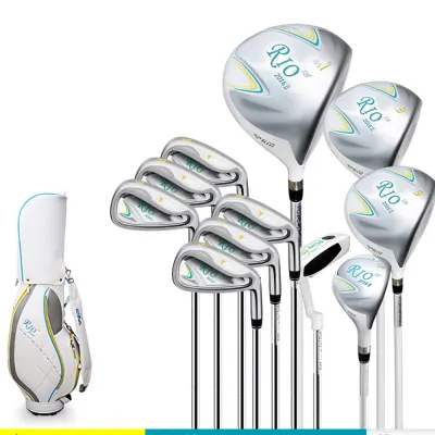 Pgm Golf Ladies Complete Club Set Women Golf Club Putter Grib Driver Irons Club Right Hand with Bag Intermediate Beginners Full Golf Set Rod LTG014