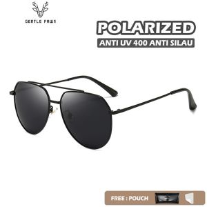 GENTLE FAWN Kacamata Hitam Sunglasses Polarized Anti UV Anti Silau Style Aviator Metal Fashion Pria Dan Wanita 5013