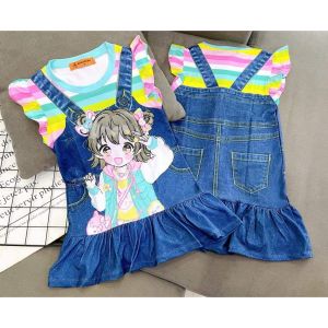 ĐẦM THUN LẠNH 3D TAY BÈO CHÂN VÁY ĐUÔI XOÈ DÀNH CHO CÁC BÉ GÁI TỪ 20KG-40KG