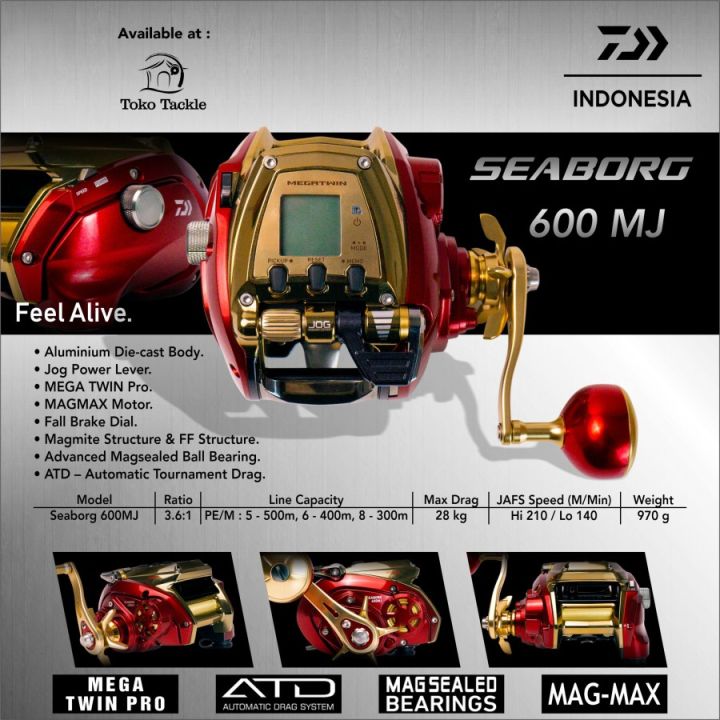 Reel Electric Daiwa Seaborg 600MJ Garansi Resmi