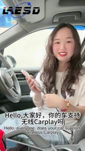 2-in-1 แอปเปิ้ล Carplay+ แอนดรอยด์ Auto กล่องเชื่อมต่อระหว่างรถยนต์และเครื่องจักร ตัวเครื่องโลหะกระจก บลูทูธ 5.0 การเชื่อมต่อ