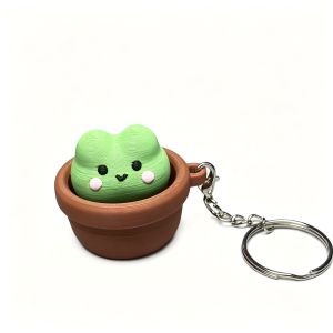 JUVIAAL 3D Printed Keycap Clicker Pendant Keychain Fidget Toy Lucky Cat Dog Novelty Party Favors