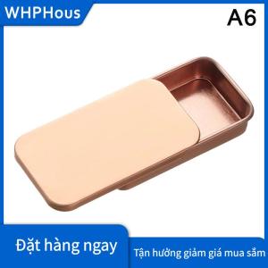 WHPHous Tinplate hộp trượt nắp đẩy kéo Hộp ngăn kéo Balm hộp xách tay hộp nhỏ hương liệu Jar kẹo nhỏ hộp sắt hộp quà tặng
