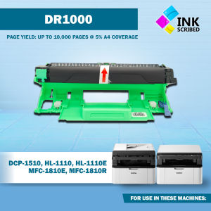 INKSCRIBED DR1000 DR-1000 Compatible Drum Kit Brother HL-1110 HL-1210W DCP-1510 MFC-1810 MFC-1910W