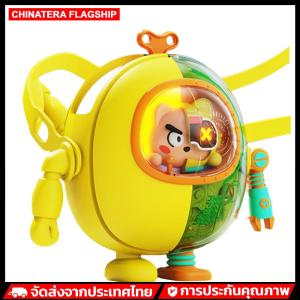 Mini Hanging Neck Fan Bladeless Mecha รูปร่างเล็กพกพาพัดลมคืนไฟกลางคืนฟังก์ชั่น 900mAh USB Type-C ชาร์จไฟลม 3 สปีดสำหรับงานโฮมออฟฟิศ