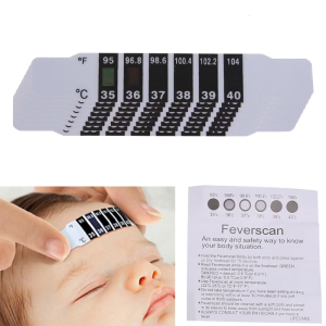Temp-Quik Forehead Strip Thermometer Quick Read in Celsius and Fahrenheit Fast Check Strips for Home or School