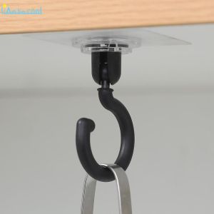 1pc 360° Rotatable Ceiling Wall Hook - Self-Adhesive Hanging Hook for Dome Bed Canopy Mosquito Netting