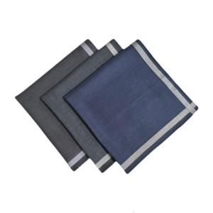 Set Of 3 Absorbent Mens Handkerchiefs Cotton Fabric Vintaged Designing Hankie For Fashion Enthusiasts 43x43cm